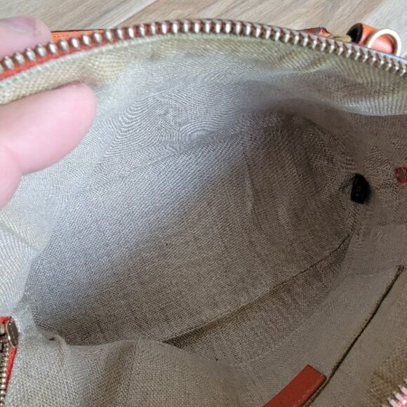 GUCCI Micro Guccissma GG Bree Sun Orange Leather Satchel Handbag - Picture 8 of 13